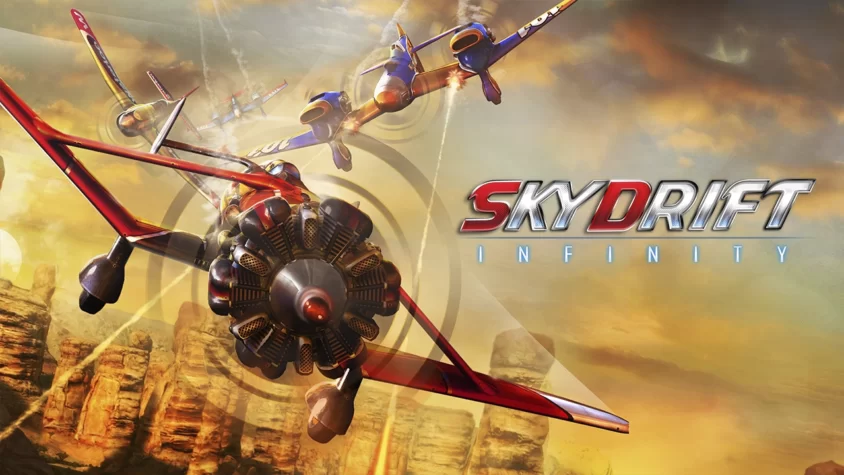 SkyDrift: Каскад адреналина в воздухе Обложка игры SkyDrift: самолеты на максимальной скорости и с незначительными шансами на выживание