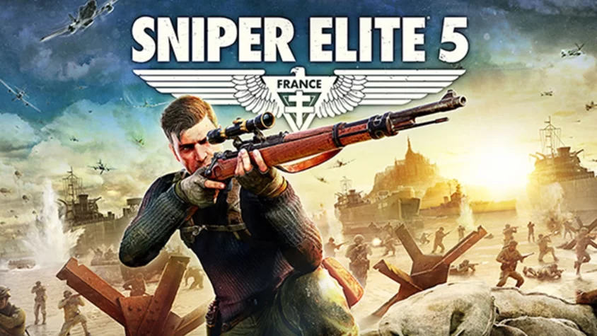 Sniper Elite 5 — обложка игры Обложка игры Sniper Elite 5, где главный герой нацеливает снайперскую винтовку на врагов
