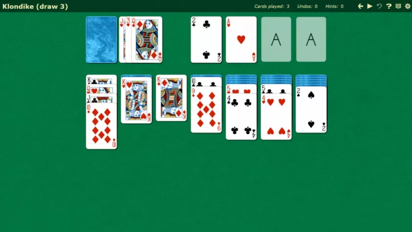 Игровой процесс в Solitaire Expeditions