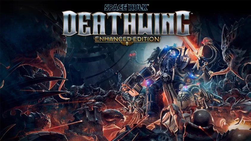 Space Hulk: Deathwing - Enhanced Edition Обложка игры Space Hulk: Deathwing - Enhanced Edition, изображение битвы между космодесантником и ордами Тиранидов