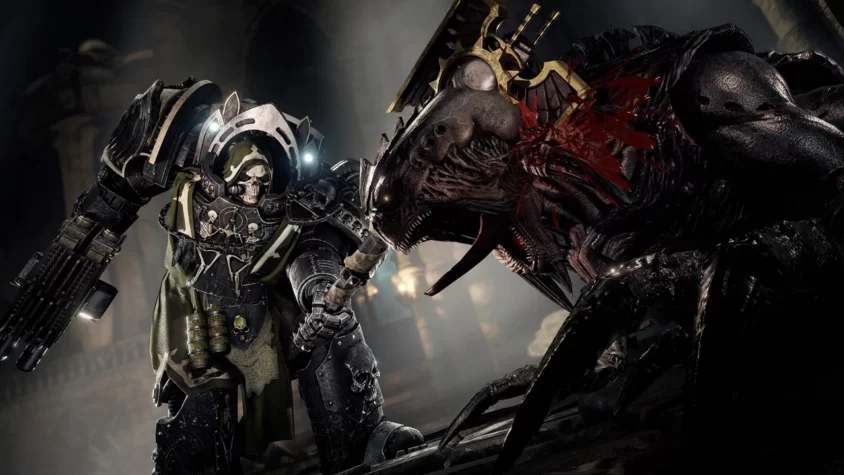 Космодесантник сражается с Тиранидом в игре Space Hulk: Deathwing - Enhanced Edition