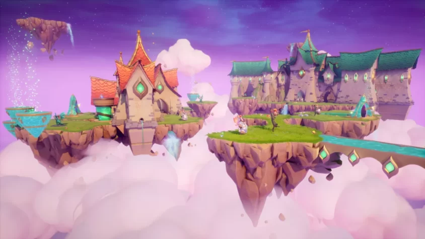 Летающие острова и причудливые здания в волшебном мире Spyro