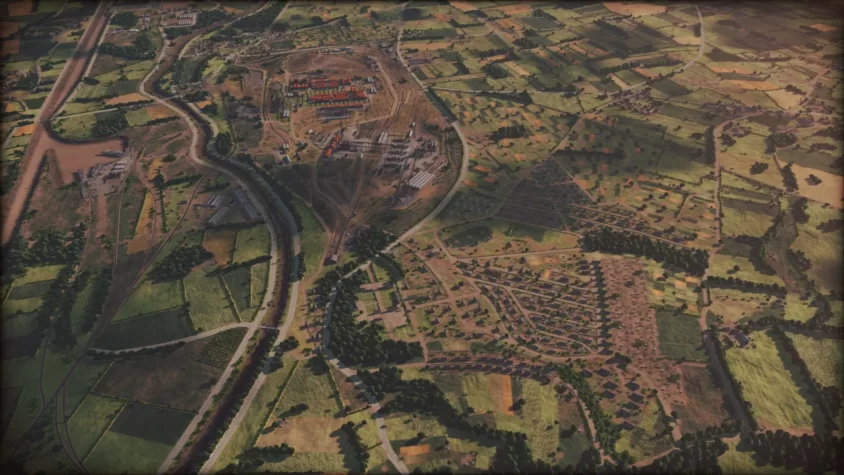 Панорамный вид на местность и города в Steel Division: Normandy 44