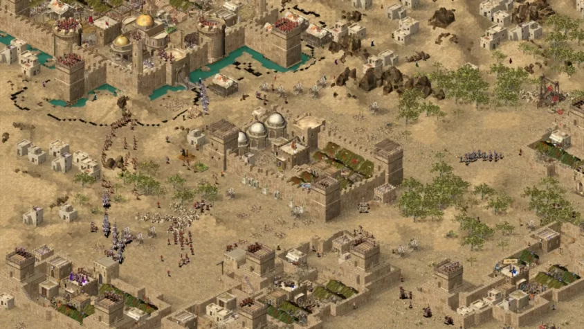 Сцена из игры Stronghold Crusader