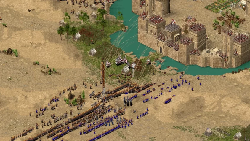 Сцена из игры Stronghold Crusader