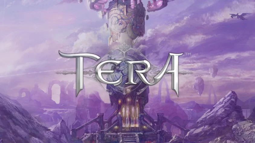 Обложка TERA Обложка игры TERA, фантастический мир с летающими островами и огромными зданиями