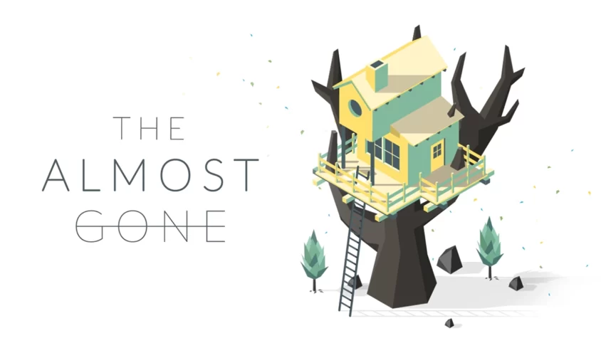 The Almost Gone - Обложка Обложка игры The Almost Gone, где дом на дереве выглядит почти исчезнувшим