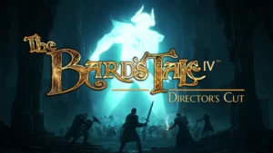 Обложка игры The Bard's Tale IV с великим воином и загадочным призраком
