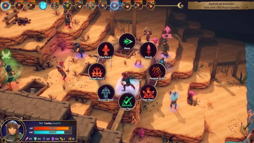Герои сражаются с врагами в тактической игре The Dark Crystal: Age of Resistance Tactics