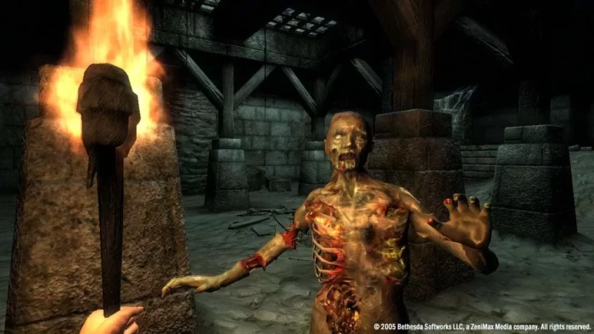 Зомби в The Elder Scrolls IV: Oblivion. Когда ты забыл, что такое качественные анимации, и твои монстры двигаются как пластиковые фигурки.