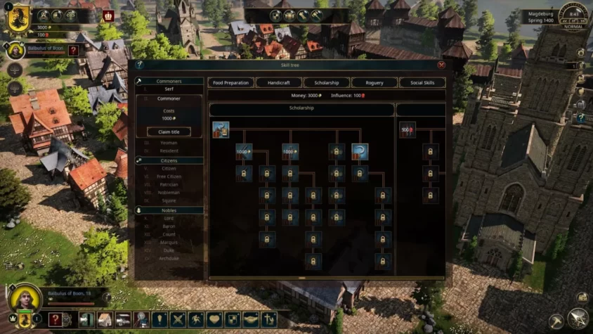 Дерево навыков в The Guild 3