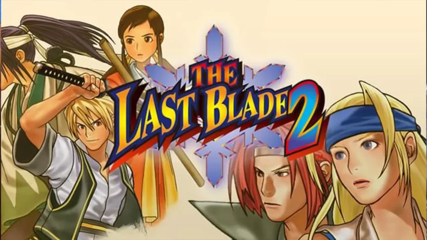 Обложка игры The Last Blade 2 с персонажами, готовыми к бою