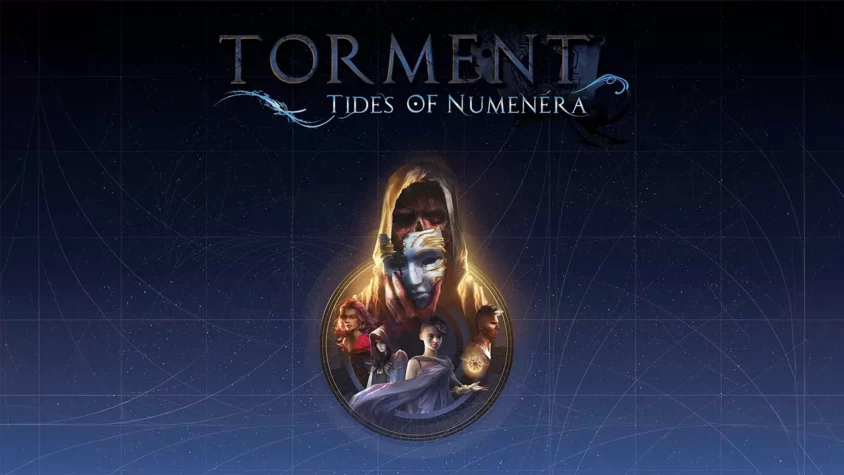 Torment: Tides of Numenera — Погружение в мир мрачной фантастики Обложка игры Torment: Tides of Numenera, где мистический персонаж с маской и несколько героев в загадочной обстановке