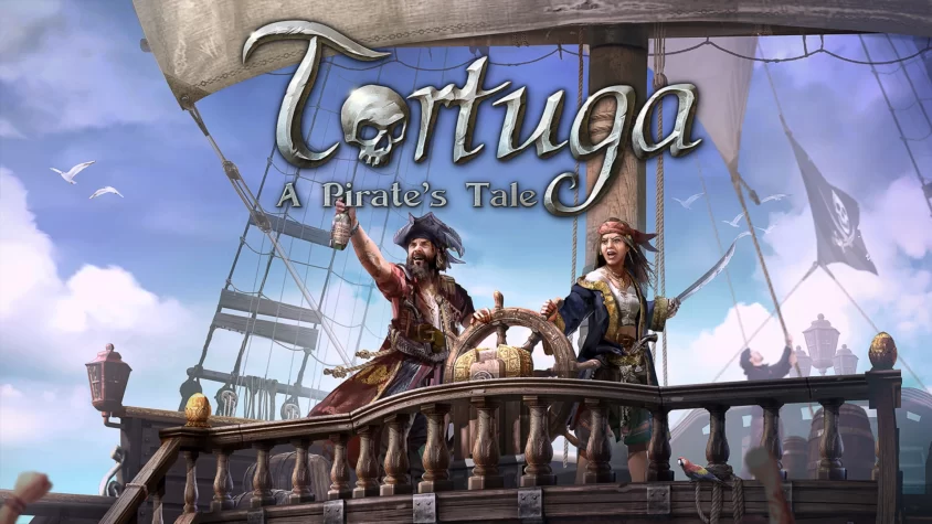 Tortuga - A Pirate's Tale: Курс на приключения Обложка игры Tortuga - A Pirate's Tale с пиратами на корабле