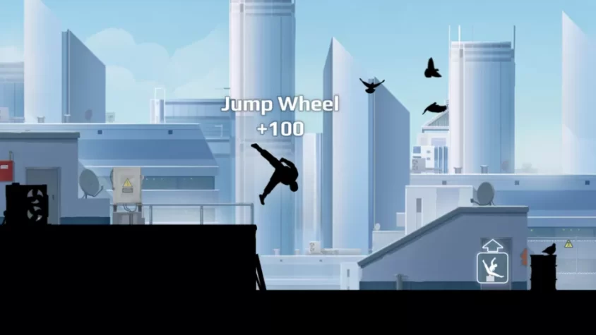 Вектор — момент прыжка в игре Vector