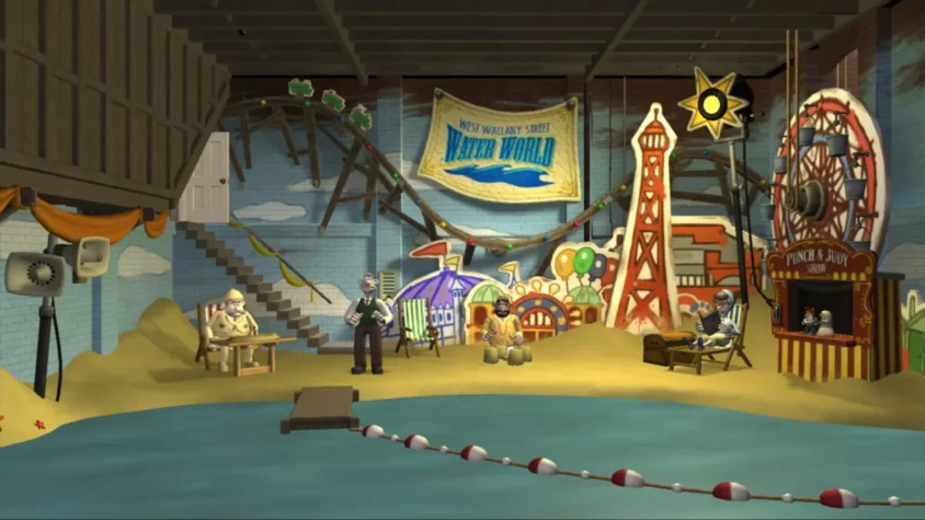 Интерьер водного парка в игре 'Wallace & Gromit’s Grand Adventures'
