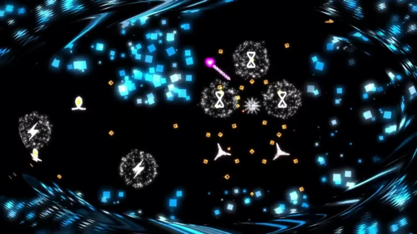 Геймплей Will Glow the Wisp: космическое шоу с яркими частицами