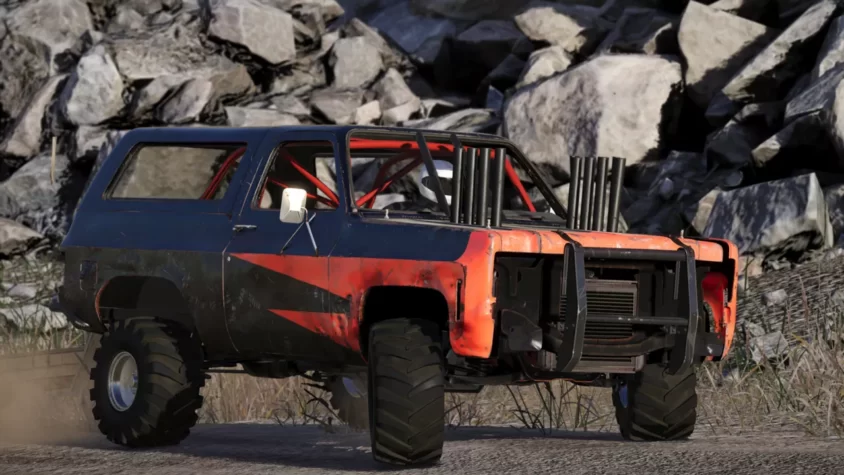 Wreckfest - Грузовик с усиленной броней и разрушенной внешностью, готов к бою