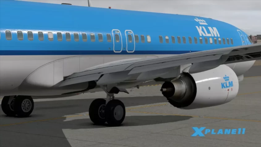 Детали самолета KLM в X-Plane 11