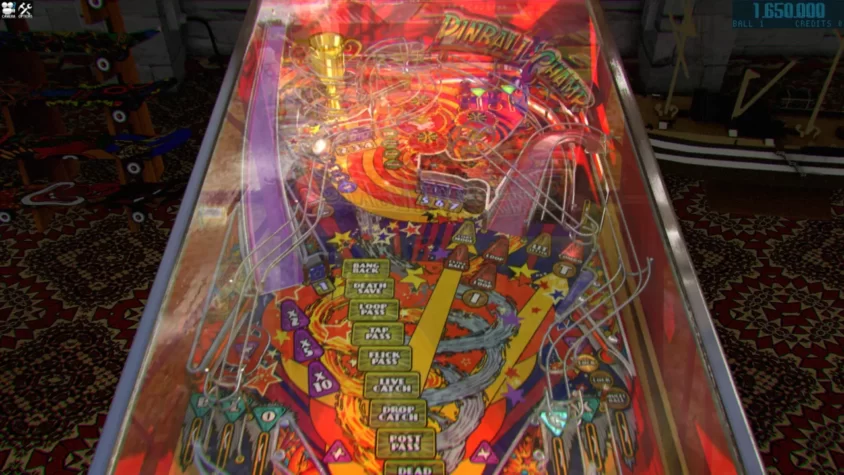 Игровое поле Zaccaria Pinball с яркими и динамичными элементами пинбола