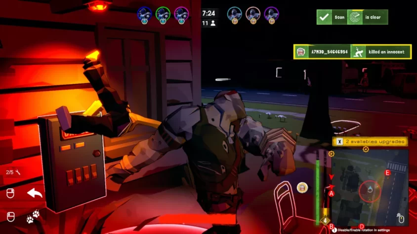 Герой в игре Zombie Within стоит рядом с зомби, а интерфейс показывает информацию о доступных улучшениях