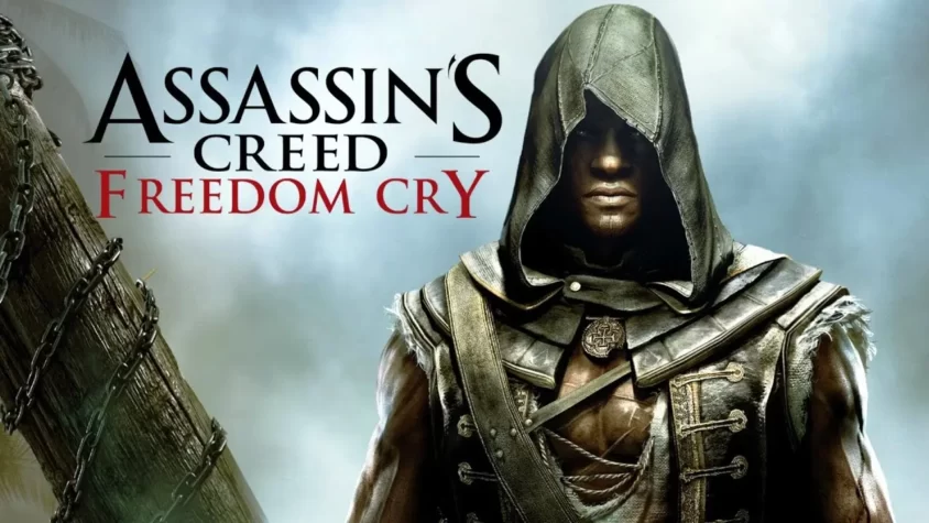 Главный герой Assassin’s Creed Freedom Cry в капюшоне смотрит прямо в душу