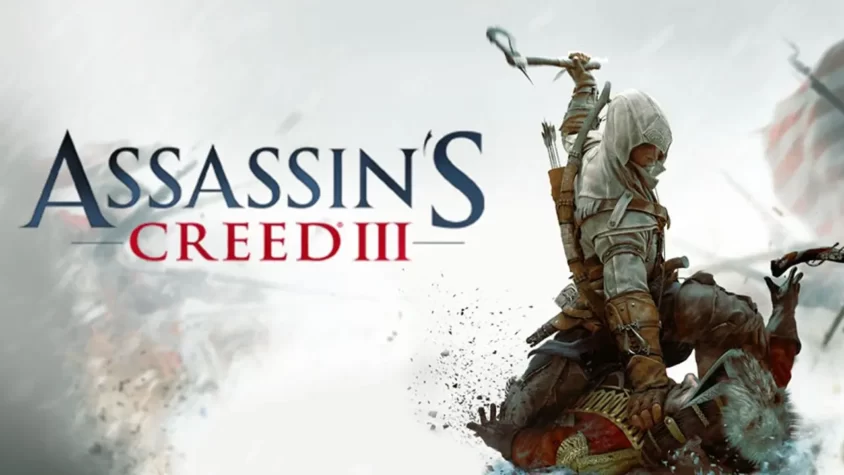 Обложка игры Assassin's Creed III Обложка игры Assassin's Creed III, изображающий главного героя в бою