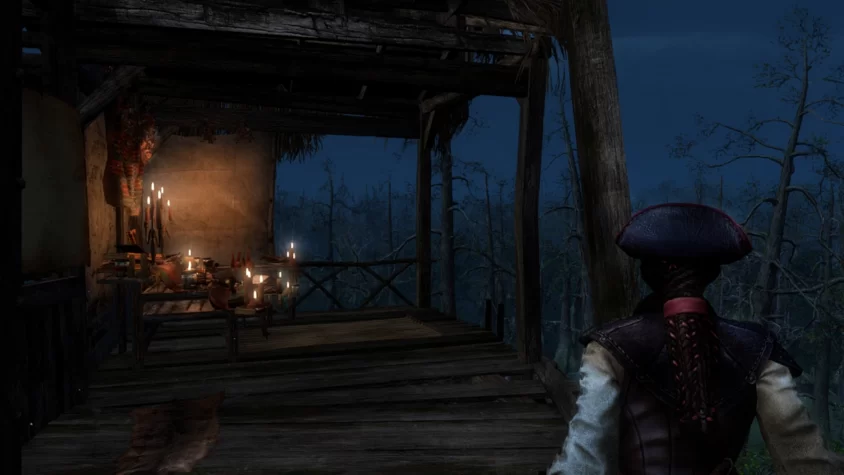 Место для встреч в Assassin’s Creed Liberation среди ночной темноты