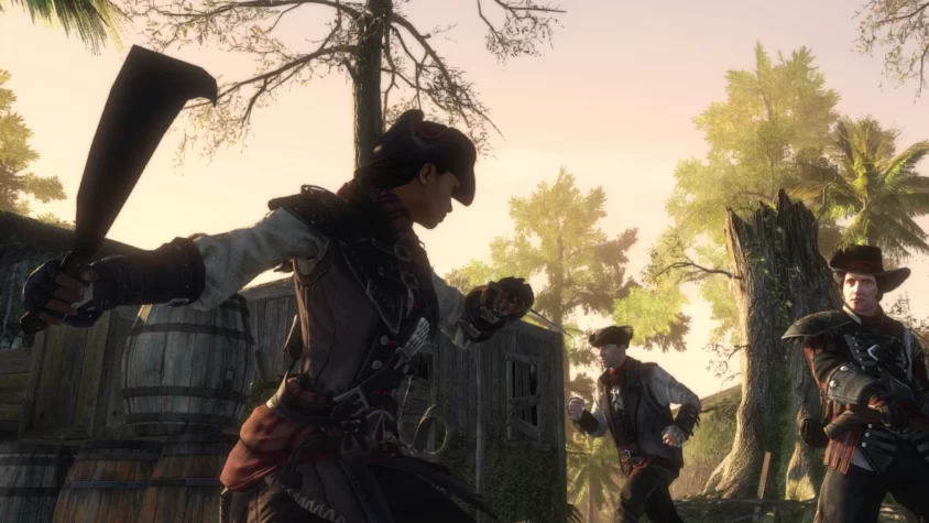 Бой с противниками в Assassin’s Creed Liberation
