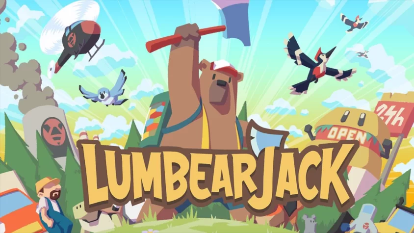 Главный герой LumbearJack готов к экологической расправе Медведь с топором спасает природу от капитализма, одним ударом по фастфуду за раз
