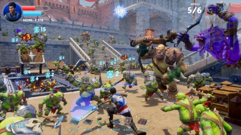 Игрок в Orcs Must Die! 3 окружён сотней орков, каждый из которых уверен, что именно он спасёт день