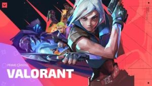 Агенты VALORANT с наградами Prime Gaming на ярком фоне