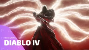 Персонаж из Diablo IV в эффектной броне на фоне света — промо-изображение раздач Prime Gaming