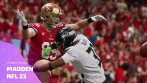Игроки NFL в Madden NFL 23 во время матча, раздачи Prime Gaming