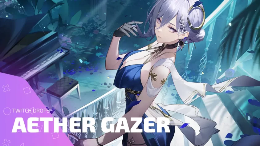 Aether Gazer Twitch Drops — все награды и раздачи Персонаж Aether Gazer на фоне рояля — Twitch Drops и внутриигровые бонусы