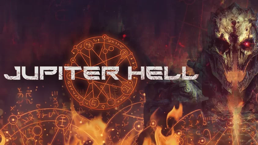 Обложка игры Jupiter Hell с черепом и огненными кругами Оккультная геометрия встречает огнестрельную философию в аду на Юпитере