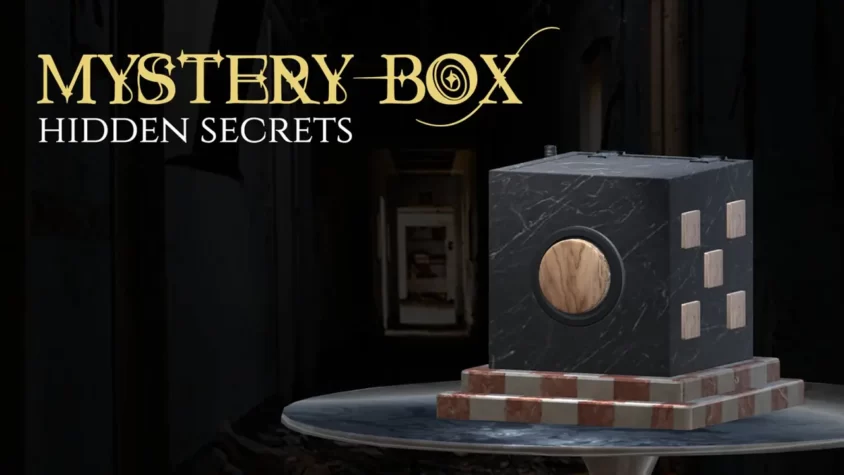 Обложка Mystery Box: Hidden Secrets Обложка игры Mystery Box: Hidden Secrets с загадочной шкатулкой на пьедестале
