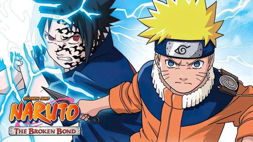 обложка игры Naruto: The Broken Bond с Наруто и Саске