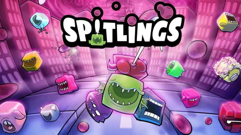 Обложка игры SPITLINGS с причудливыми монстрами Безумные квадратные монстры рвутся в бой в SPITLINGS