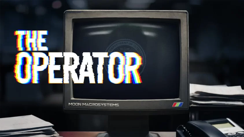 Обложка игры The Operator Обложка игры The Operator с ретро-монитором и глючным текстом
