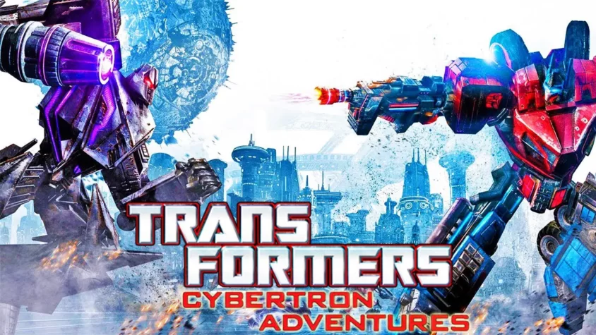 Противостояние века… на рельсах Обложка Transformers: Cybertron Adventures с Оптимусом Праймом и Триптиконом на фоне Кибертрона