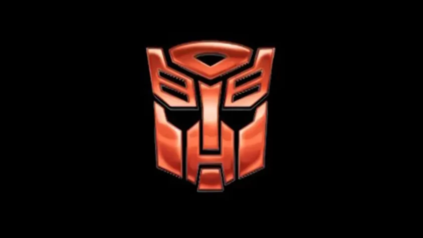Пафосный металл во плоти логотип автоботов на чёрном фоне в игре Transformers