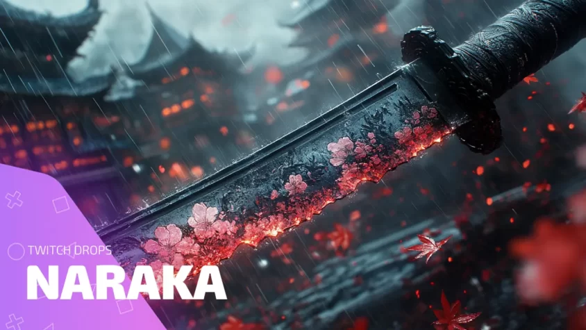 Twitch Drops NARAKA BLADEPOINT — японский меч с цветами и дождём