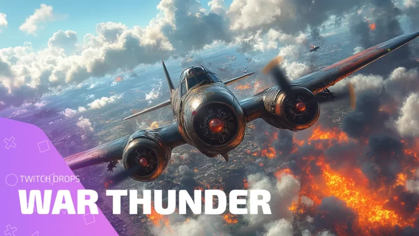 История Twitch Drops в War Thunder — редкие луты и эксклюзивы Twitch Drops для War Thunder — самолёт в бою и огненные взрывы