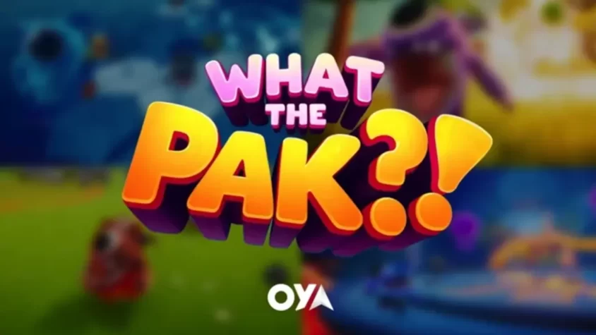 Добро пожаловать в мир, где логика сдаётся без боя Логотип WHAT THE PAK?! на фоне хаоса и ярких персонажей
