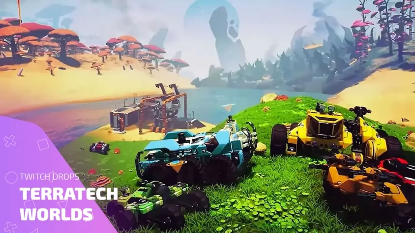 Все Twitch Drops для TerraTech Worlds — список наград и раздач Twitch Drops в TerraTech Worlds — техника на фоне базы и биомов