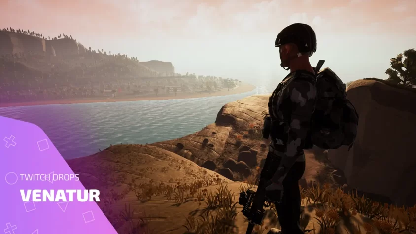 Twitch Drops Venatur — награды, даты раздач и вся история Игрок на фоне побережья в Venatur во время Twitch Drops события