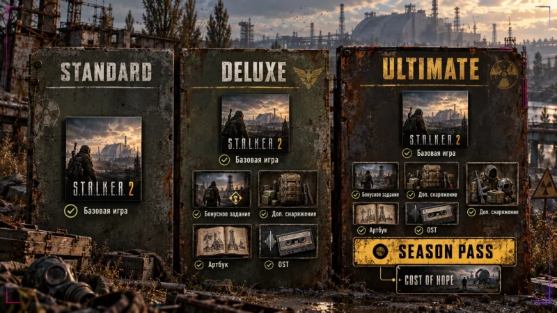 Сравнение Standard, Deluxe и Ultimate Edition S.T.A.L.K.E.R. 2